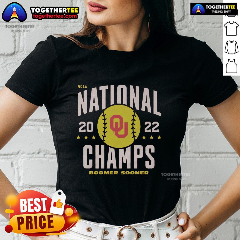 Good 2022 Oklahoma Softball National Champs Vintage T-Shirt - Image 3