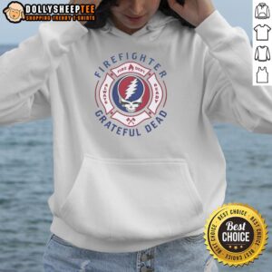 Alternative view of Awesome Firefighter Grateful Dead Steal Your Face Skull Logo T-Shirt