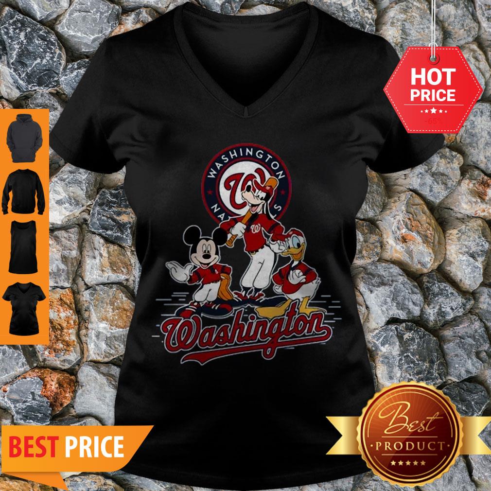 Perfect Washington Nationals Mickey Donald And Goofy Baseball Shirt - Image 5