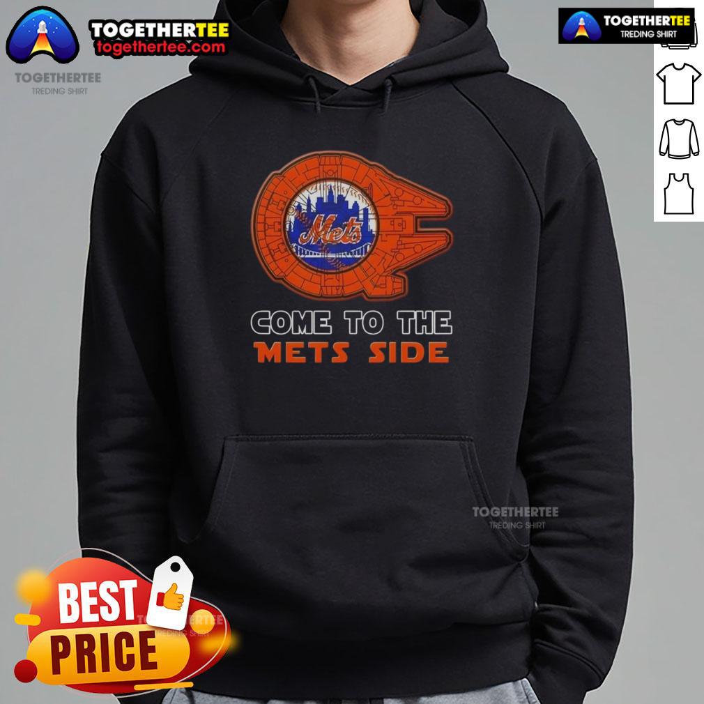 Happy Star Wars Come To The New York Mets Side T-Shirt - Image 2