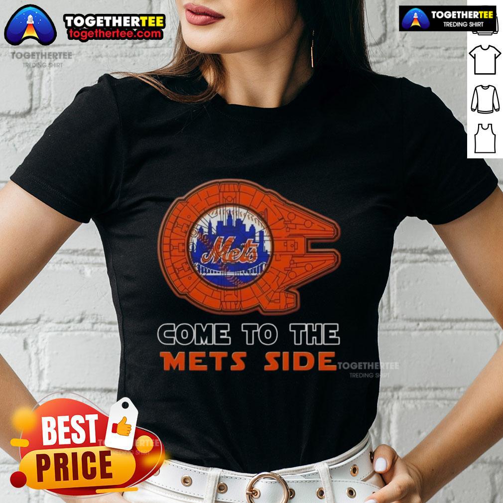 Happy Star Wars Come To The New York Mets Side T-Shirt - Image 3