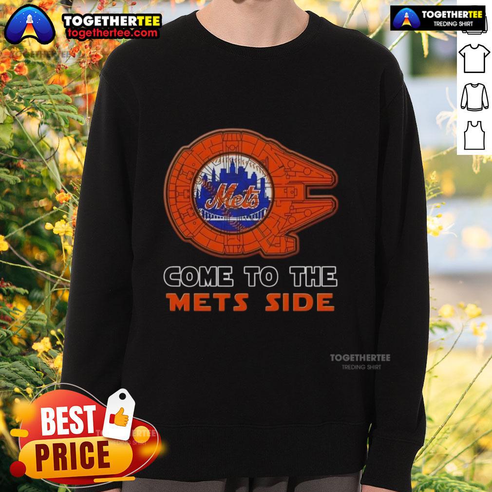 Happy Star Wars Come To The New York Mets Side T-Shirt - Image 5