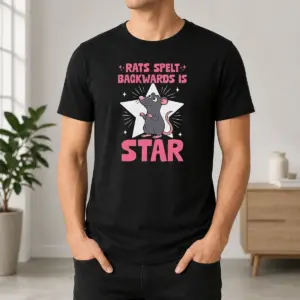 Awesome Nice Rat Humor Gift Rats Spelt Backwards Is Star Shirt