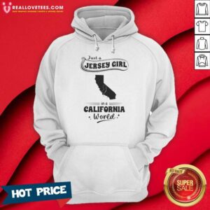 Alternative view of Official Just A Jersey Girl In A California World Map Shape Shirt