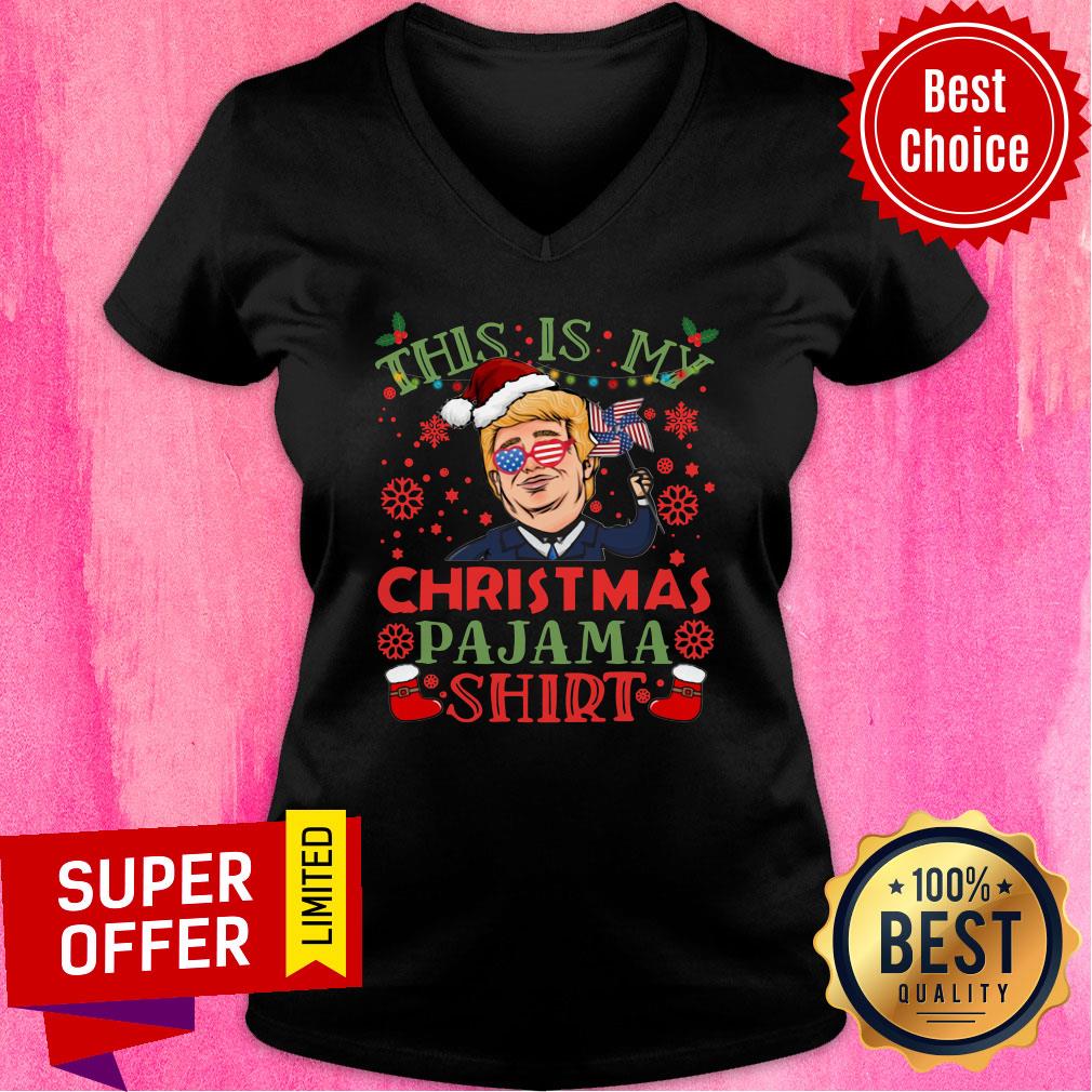 Santa Donald Trump This Is My Christmas Pajama Shirt - Image 3