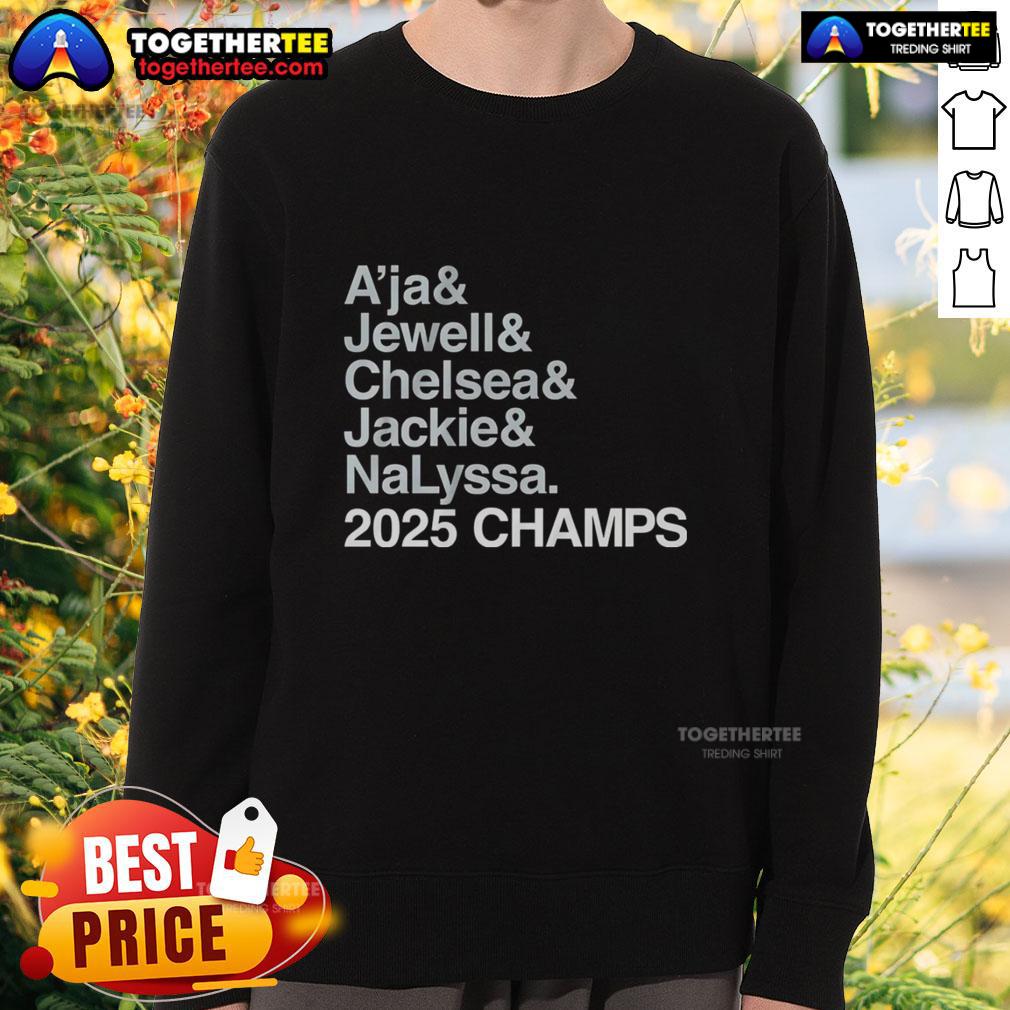 Good Las Vegas Aces A'Ja And Jewell And Chelsea And Jackie And Nalyssa 2025 Champs T-Shirt - Image 5