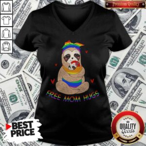 Alternative view of Original Lgbt Sloth Free Mom Hugs Shirt