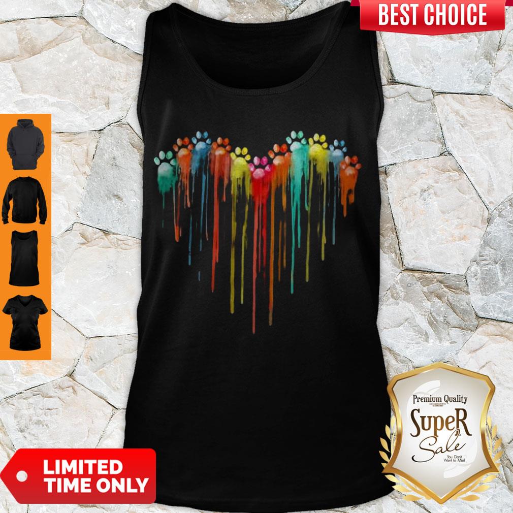 Premium Dog Foots Color Heart Shirt - Image 5