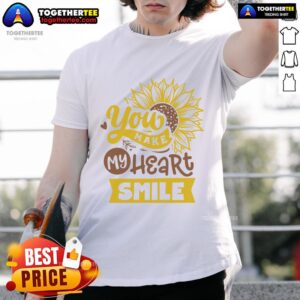 Happy You Make My Heart Smile Sunflower T-Shirt