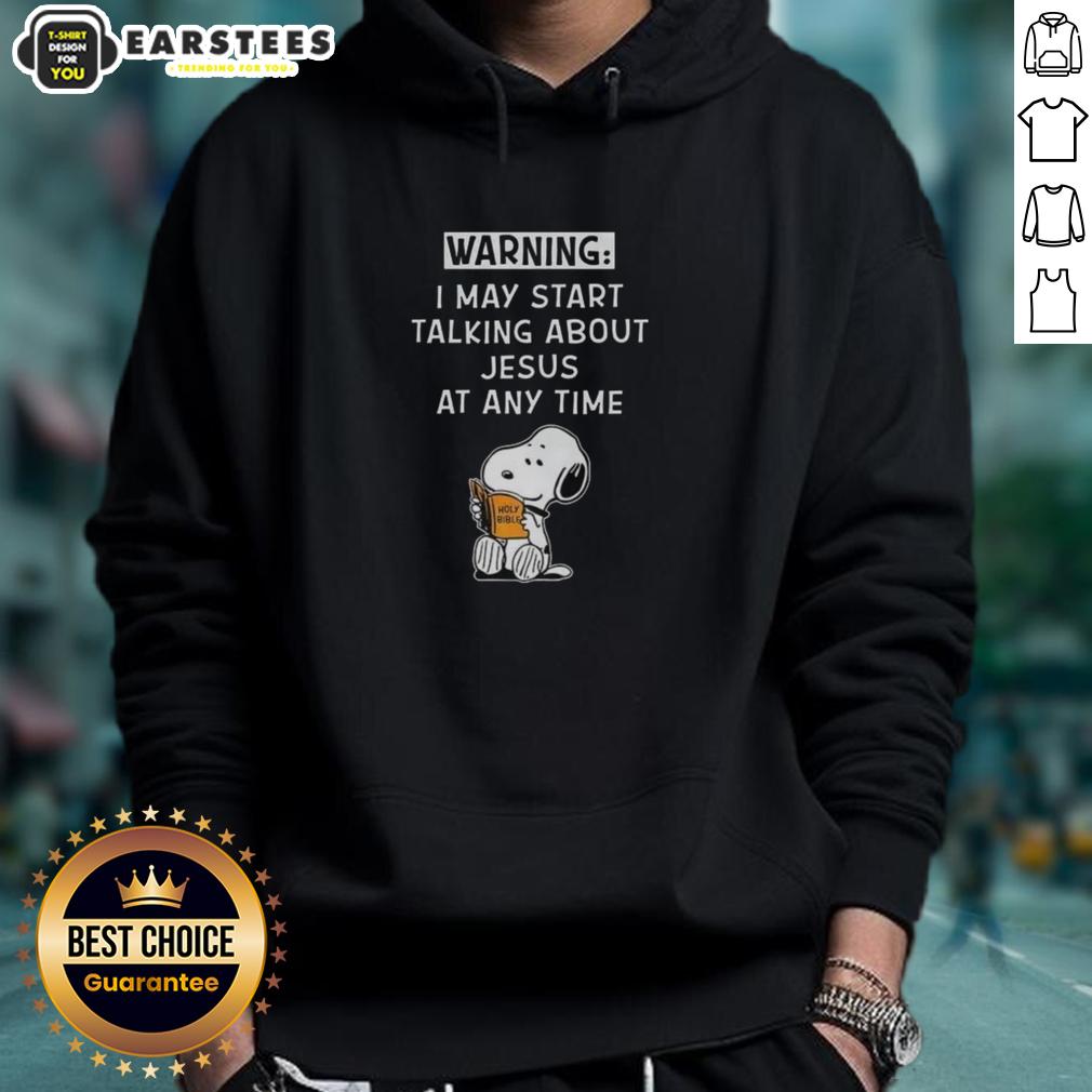 Premium Snoopy May Start Talking About Jesus At Any Time T-Shirt - Image 2