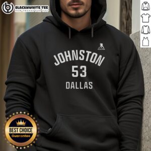 Alternative view of Happy Wyatt Johnston Dallas Stars Ice Hockey Name And Number 53 T-Shirt