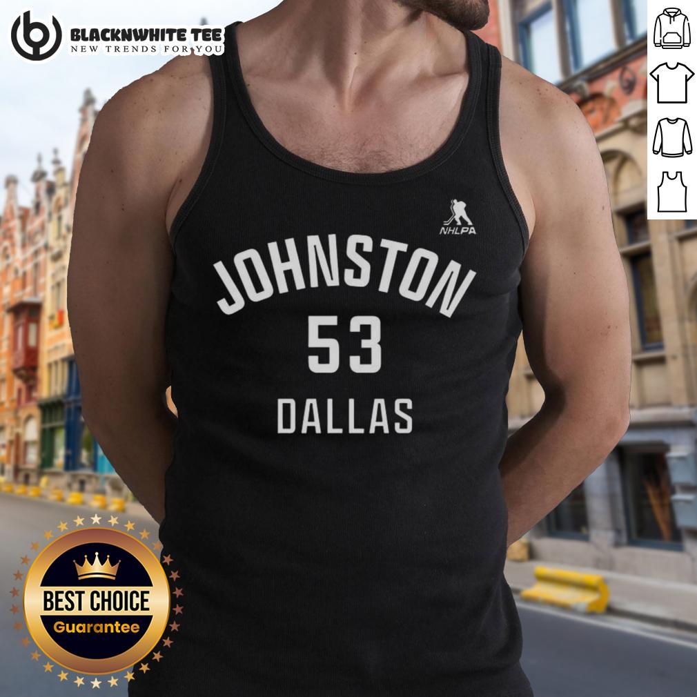 Happy Wyatt Johnston Dallas Stars Ice Hockey Name And Number 53 T-Shirt - Image 4