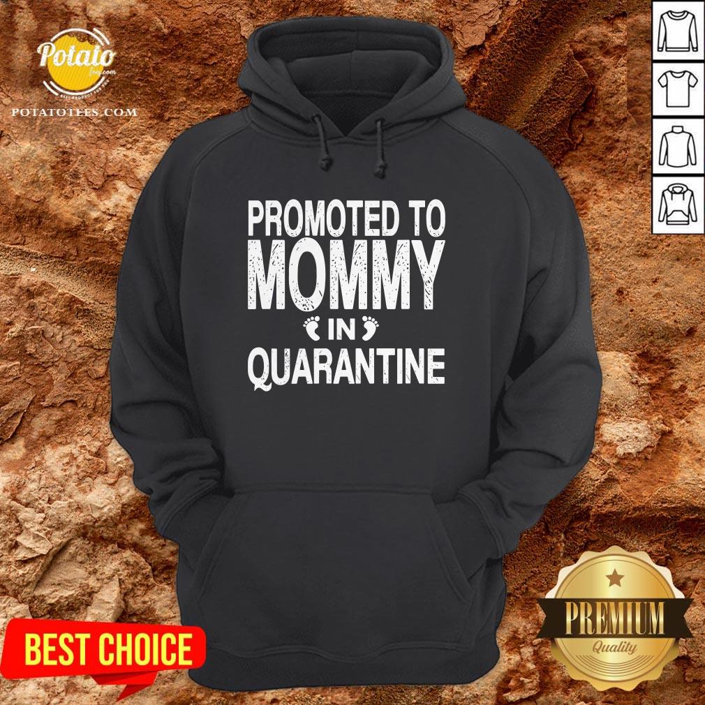 Promoted To Mommy In Quarantine Pregnancy Announcemet Shirt - Image 5