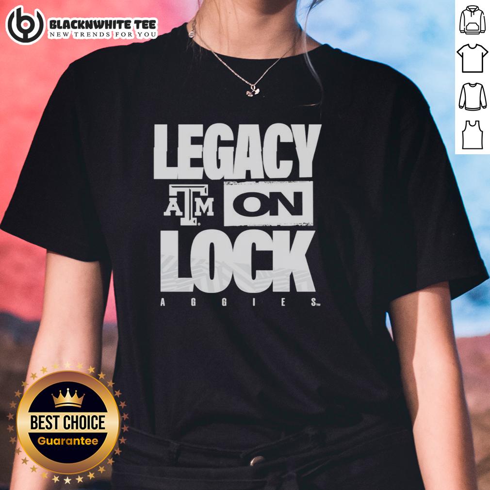 Original Texas A&M Aggies NCAA 2026 Legacy On Lock On Logo T-Shirt - Image 3