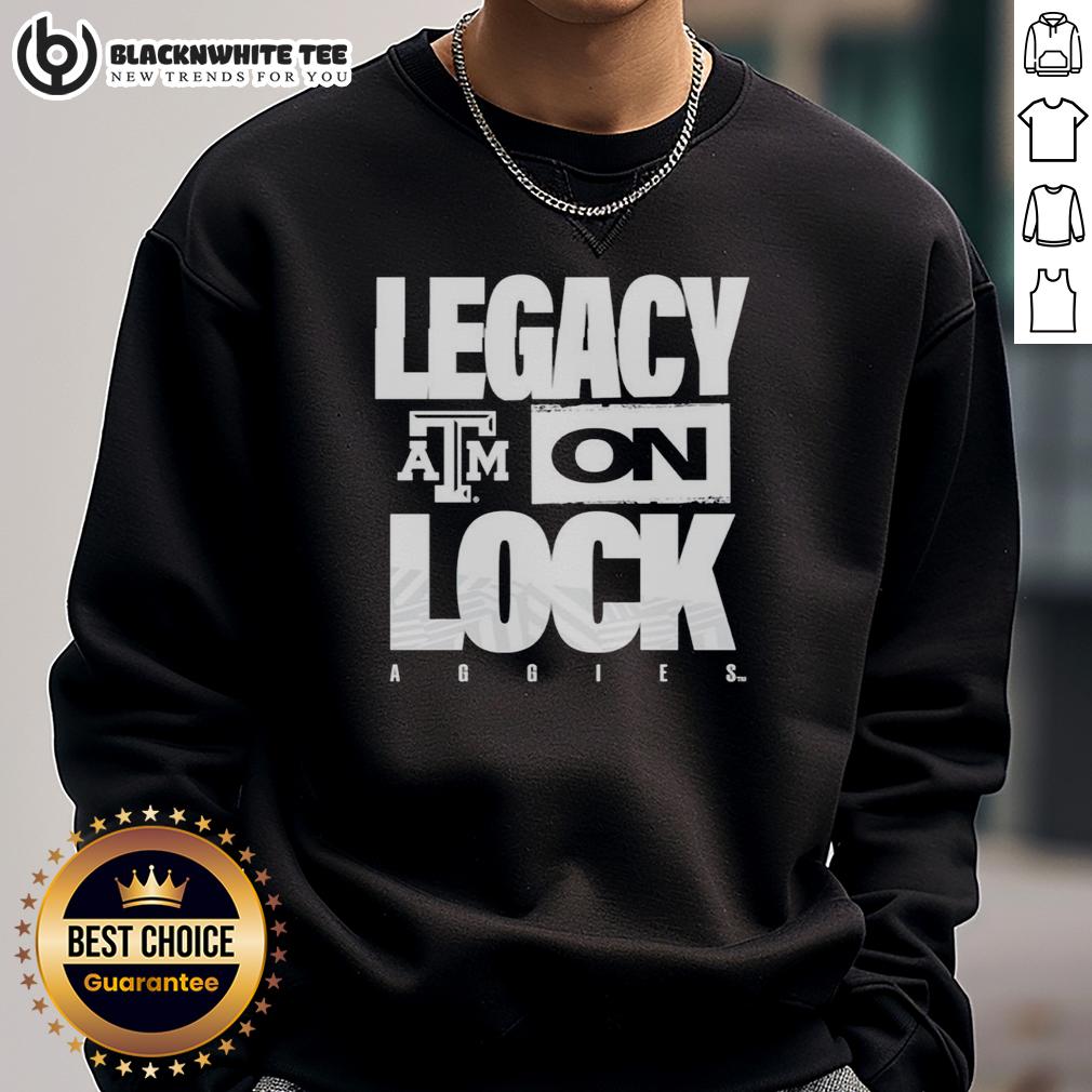 Original Texas A&M Aggies NCAA 2026 Legacy On Lock On Logo T-Shirt - Image 5