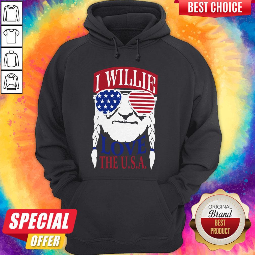 Official I Willie Love The USA Shirt - Image 2