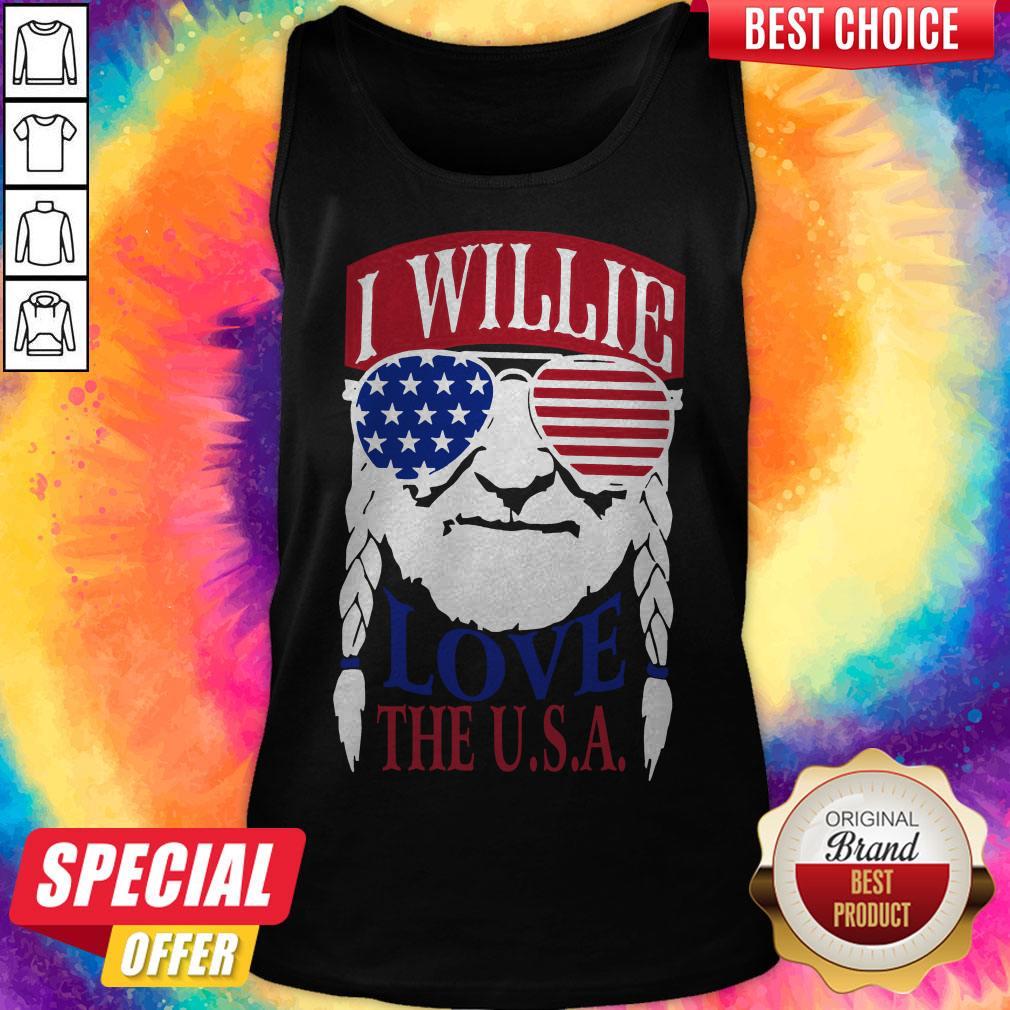 Official I Willie Love The USA Shirt - Image 3