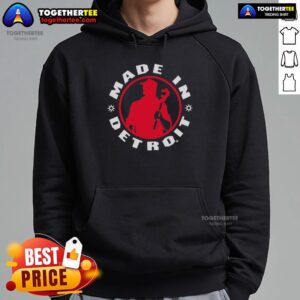 Alternative view of Nice Made In Detroit Plumber Wrench Logo Silhouette T-Shirt