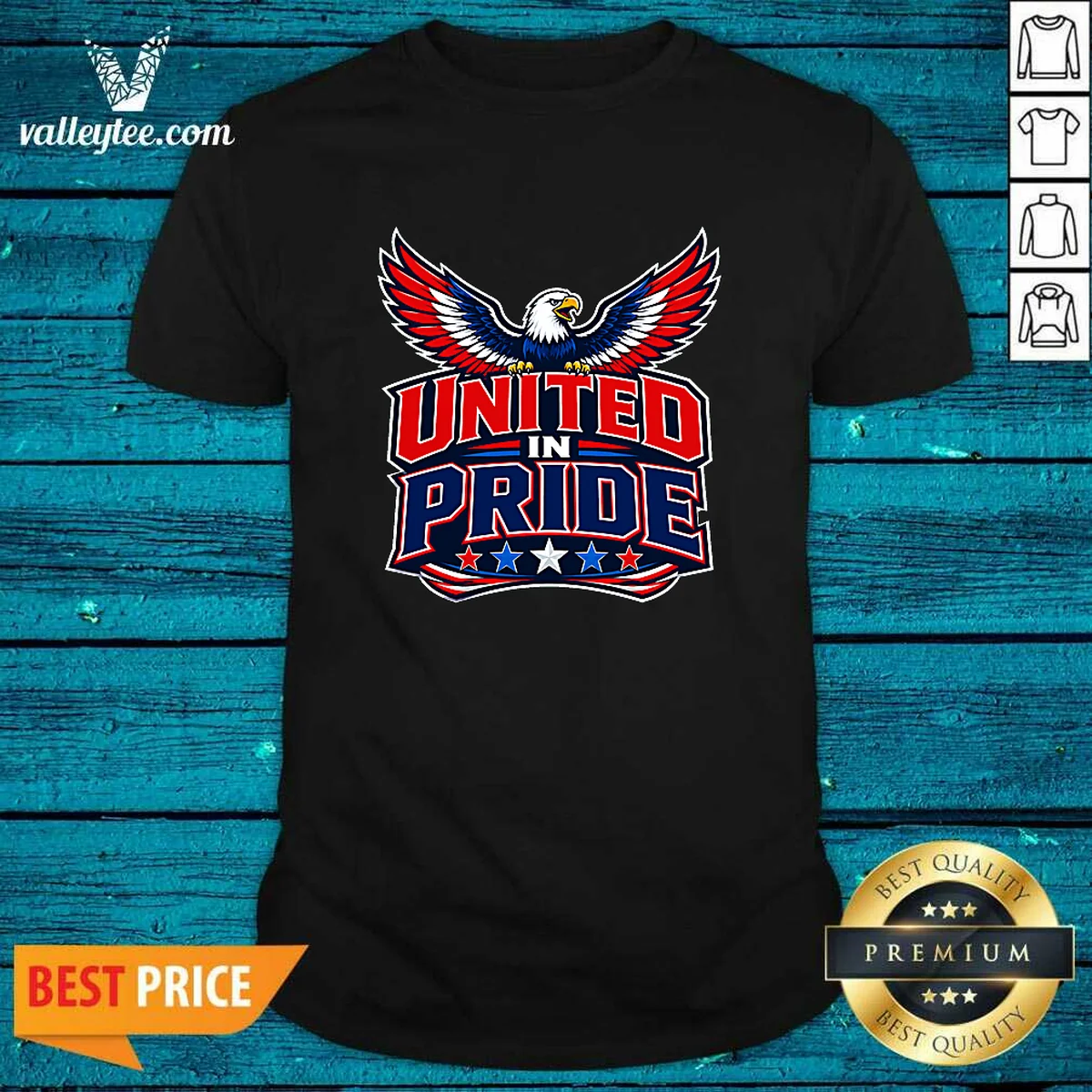 Premium United In Pride Eagle Typography Shirt