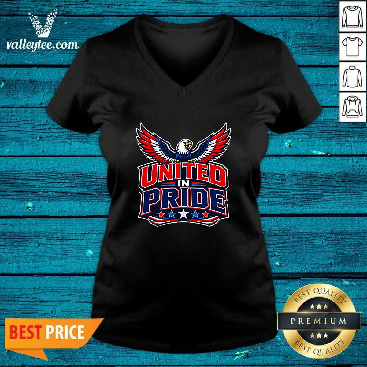 Premium United In Pride Eagle Typography Shirt - Image 5