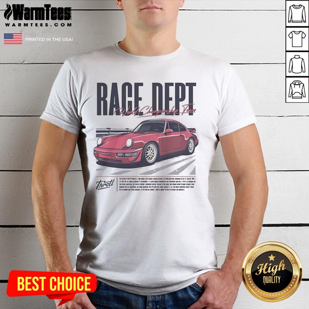 Original Throtl Race Dept Porsche 911 World Championship Team Shirt
