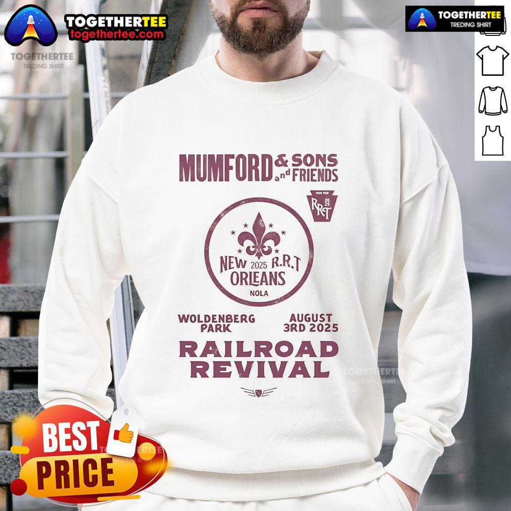 Official Mumford And Sons 2025 Railroad Revival Tour In New Orleans At Woldenberg Park On August 3 2025 T-Shirt - Image 5