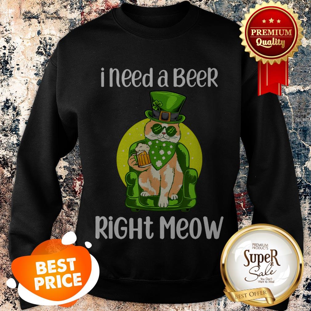 Nice Irish Beer Cat Funny St Patricks Day Drinking Cat Lover T-shirt - Image 4