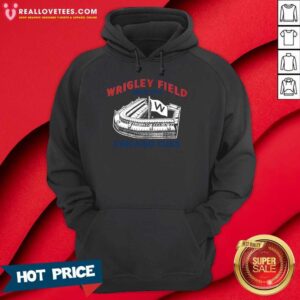 Alternative view of Chicago Cubs Wrigley Field Homage Stadium W Flag T-shirt