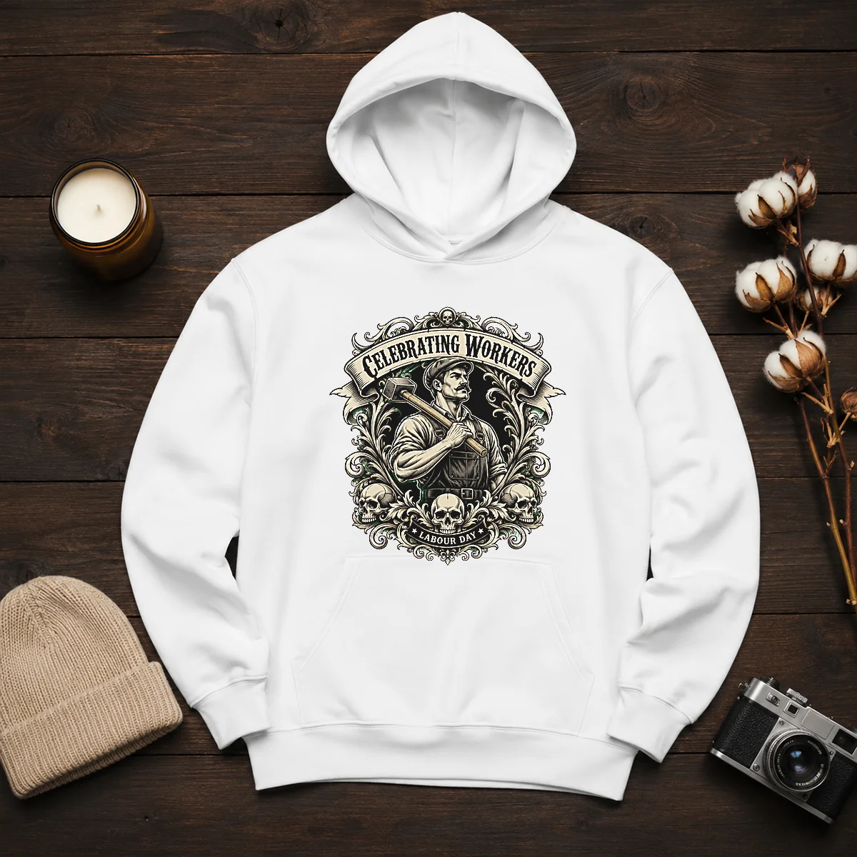 Original Labour Day Celebration Workers Gothic Tattoo Shirt - Image 6
