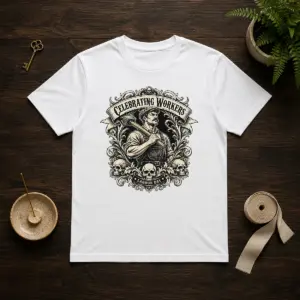 Original Labour Day Celebration Workers Gothic Tattoo Shirt