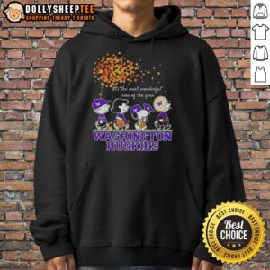 Alternative view of Nice Snoopy And Friends Washington Huskies It's The Most Wonderful Time Of The Year Autumn T-Shirt