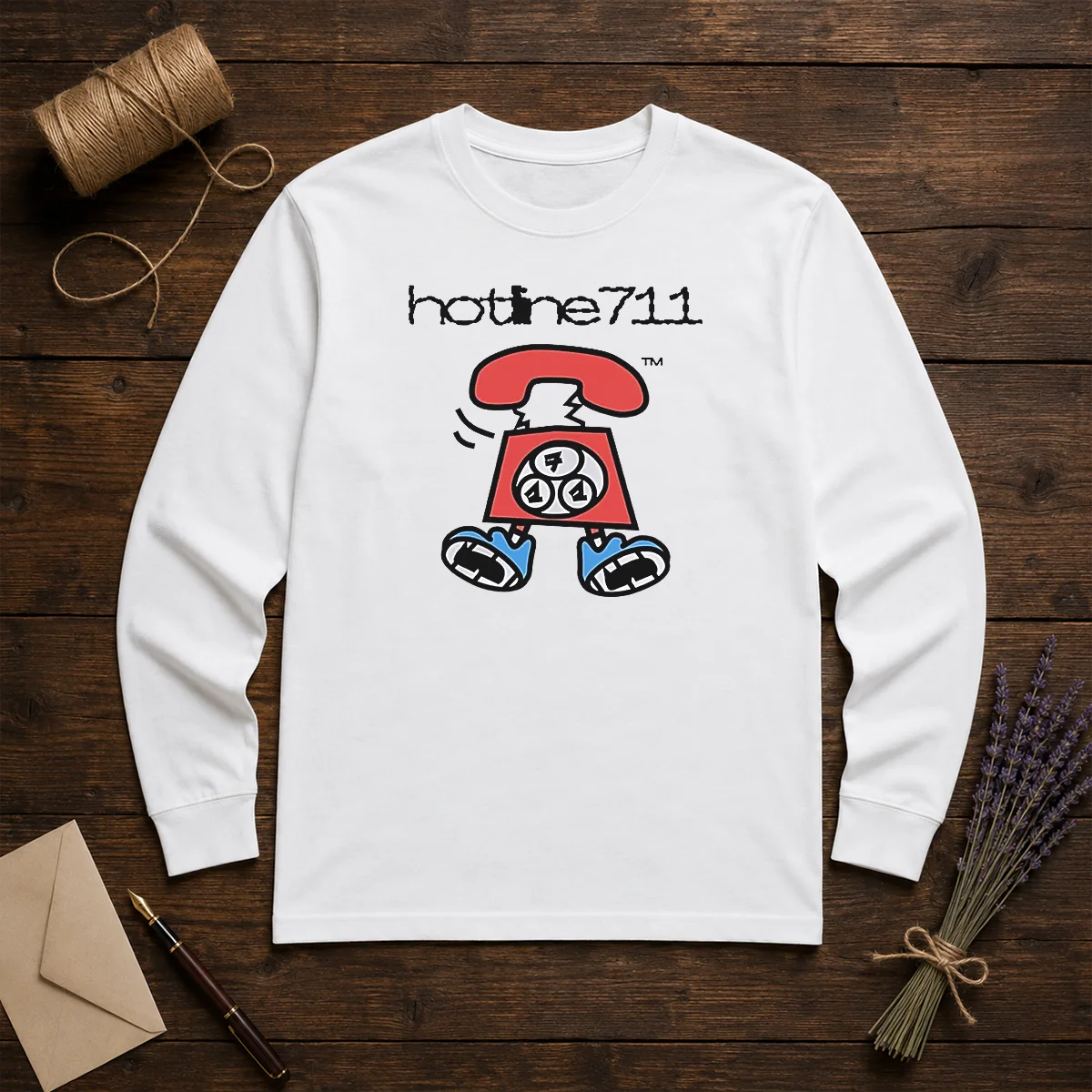 Original Telephone Cartoon Hotline711 Shirt - Image 5