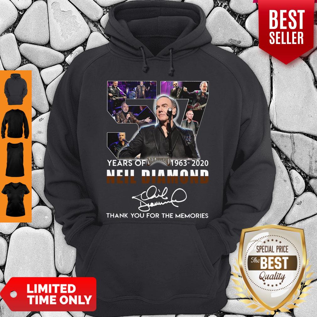 Premium 57 Years Of 1963 2020 Neil Diamond Signature Thank You For The Memories Shirt - Image 5