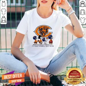 Alternative view of The Peanuts Characters Chicago Bear It’s The Most Wonderful Time Of The Year Shirt