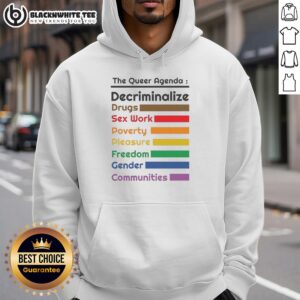 Alternative view of Awesome The Queer Agenda Decriminalize Drugs Sx Work Poverty Pleasure Freedom Gender Communities T-Shirt