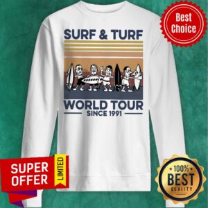 Alternative view of Premium Surf And Turf World Tour Since 1991 Vintage Retro Shirt