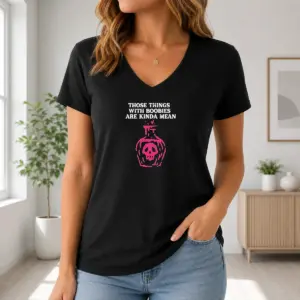 Alternative view of Hot Original Those Things With Boobies Are Kinda Mean Shirt