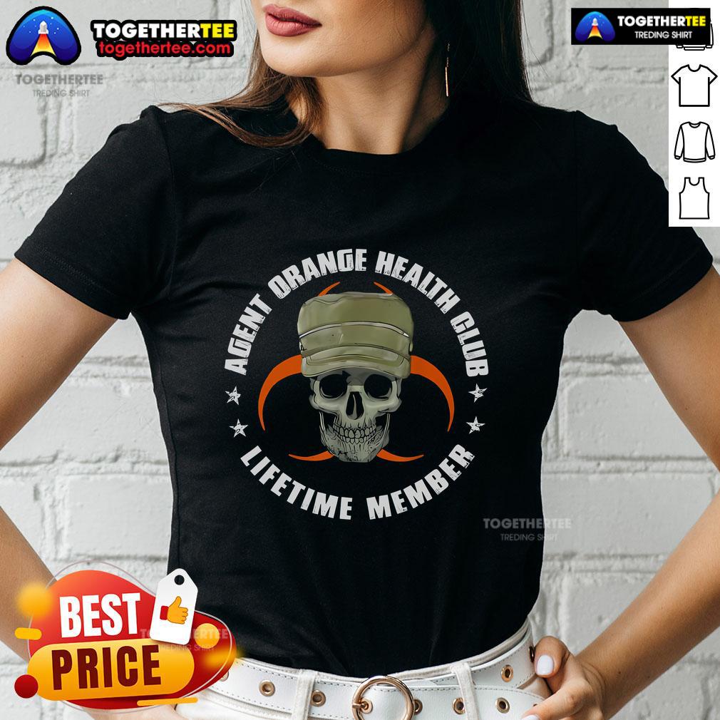 Original Orange Agent Health Club Lifetime Member Vietnam Veterans T-Shirt - Image 3