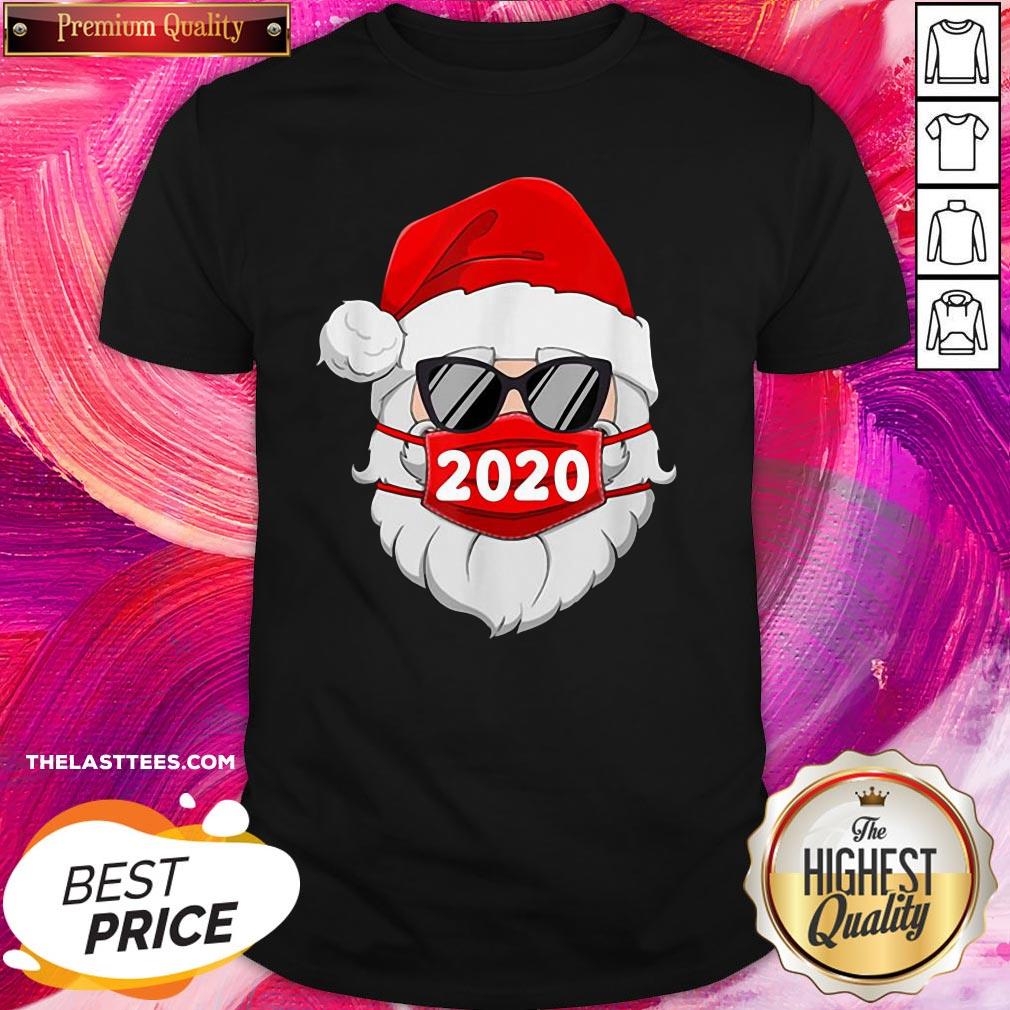 Happy Santa Claus Face Mask 2020 Christmas Shirt