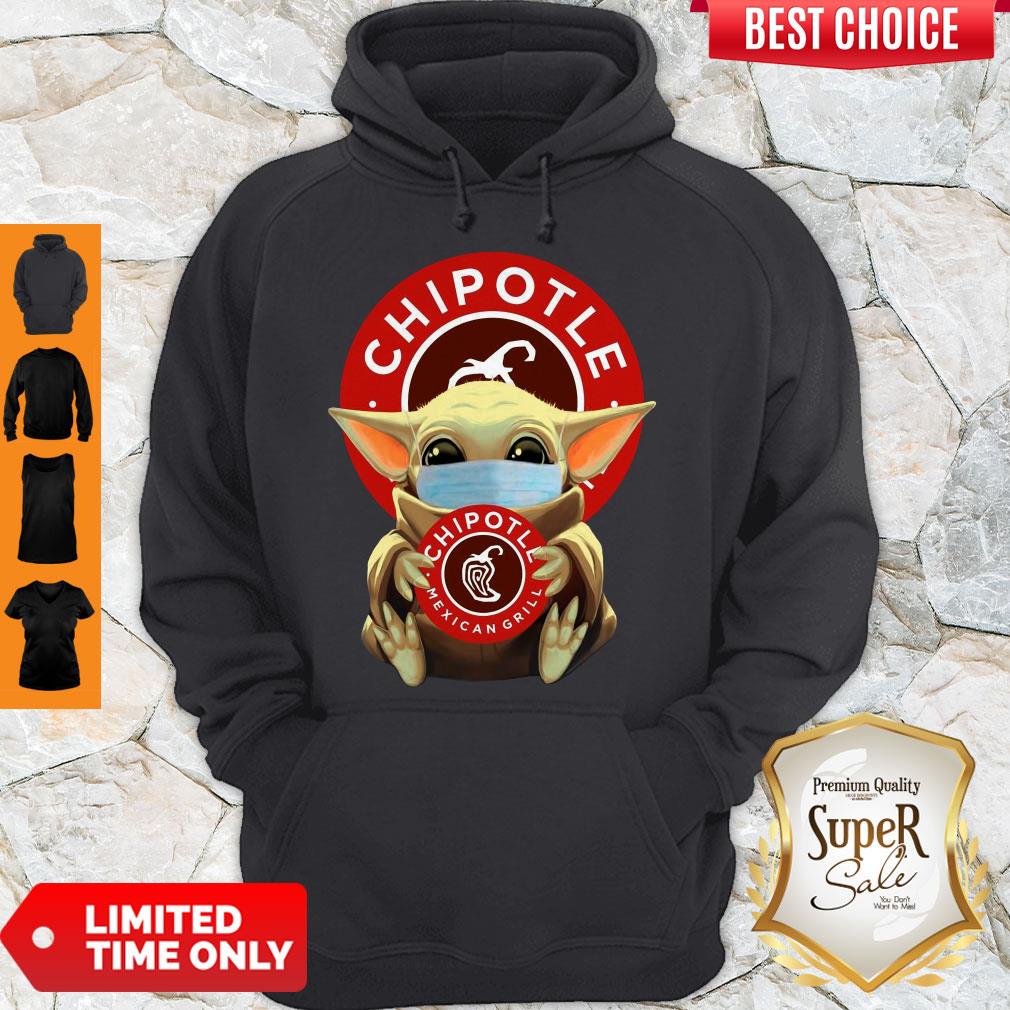 Awesome Baby Yoda Face Mask Hug Chipotle Mexican Grill Shirt - Image 2
