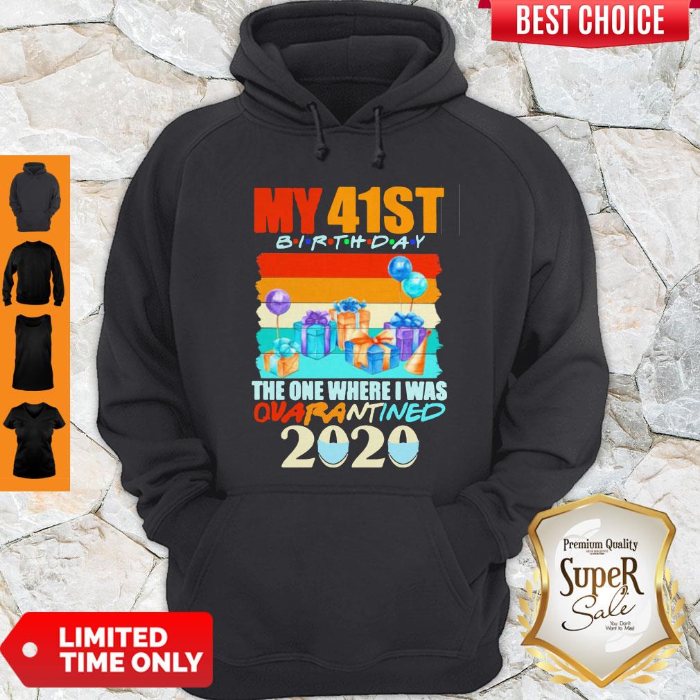 My 41th Birthday The One Where I Was Quarantined 2020 Mask Vintage Shirt - Image 4