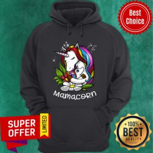 Alternative view of Mommy Hug Baby Unicorn Flower Mamacorn Shirt