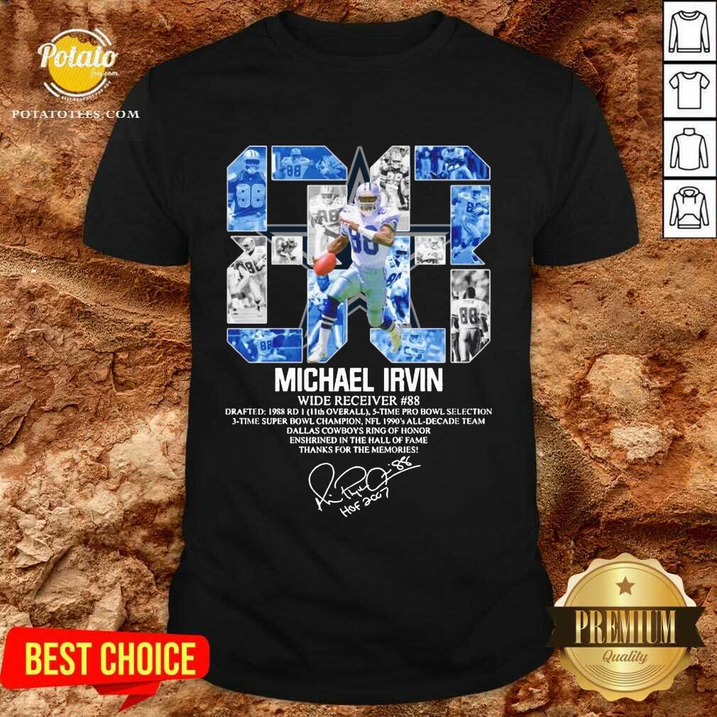 Premium 88 Michael Irvin Wide Receiver 88 Thanks For The Memories Signature Shirt