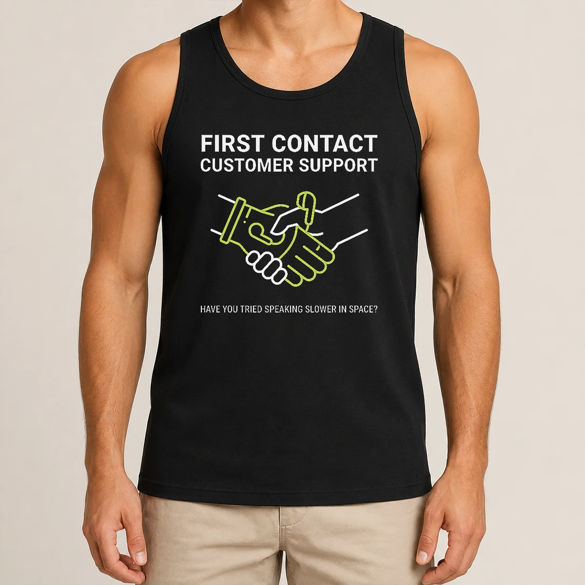 Top First Contact Alien Customer Support Shirt - Image 3