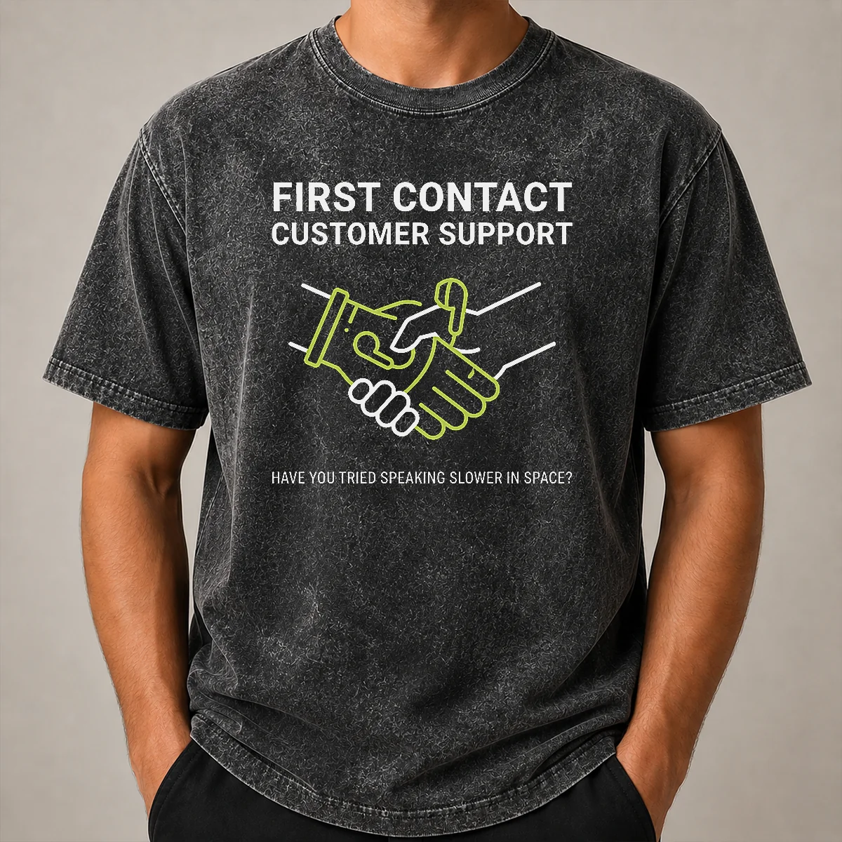 Top First Contact Alien Customer Support Shirt - Image 8