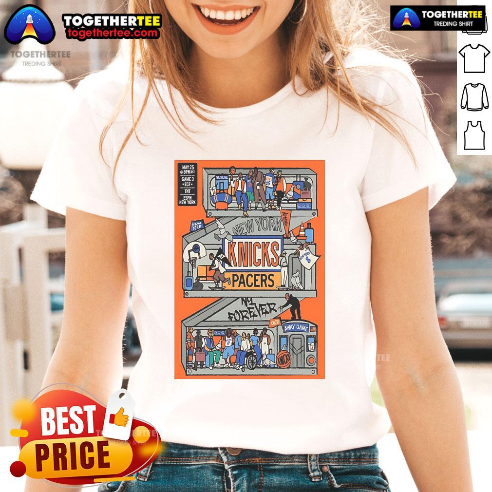 Official New York Knick New Game Day Series 2025 ECF Campaign NBA T-Shirt - Image 3
