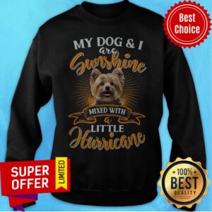 Alternative view of My Dog And I Are Sunshine Mixed With A Little Hurricane Vintage Shirt