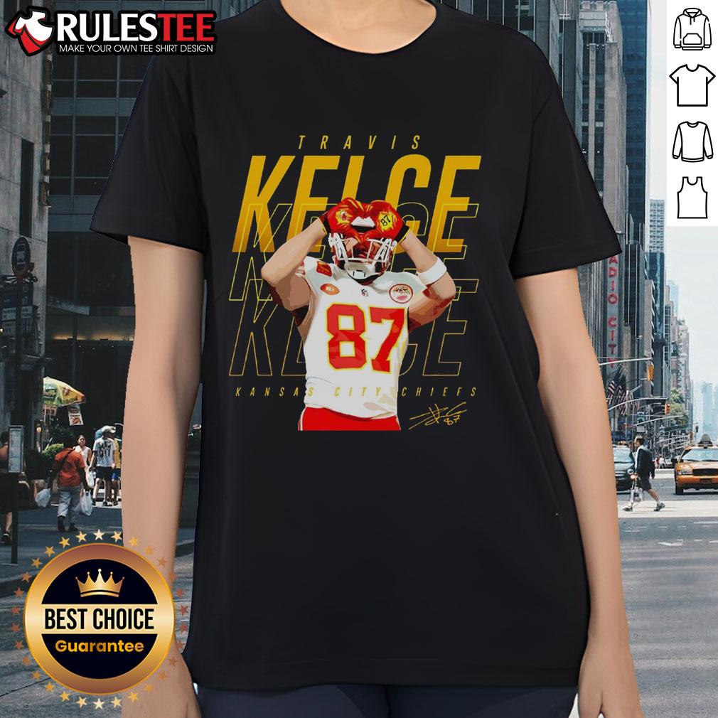 Hot Travis Kelce Kansas City Chiefs Heart T-Shirt - Image 3