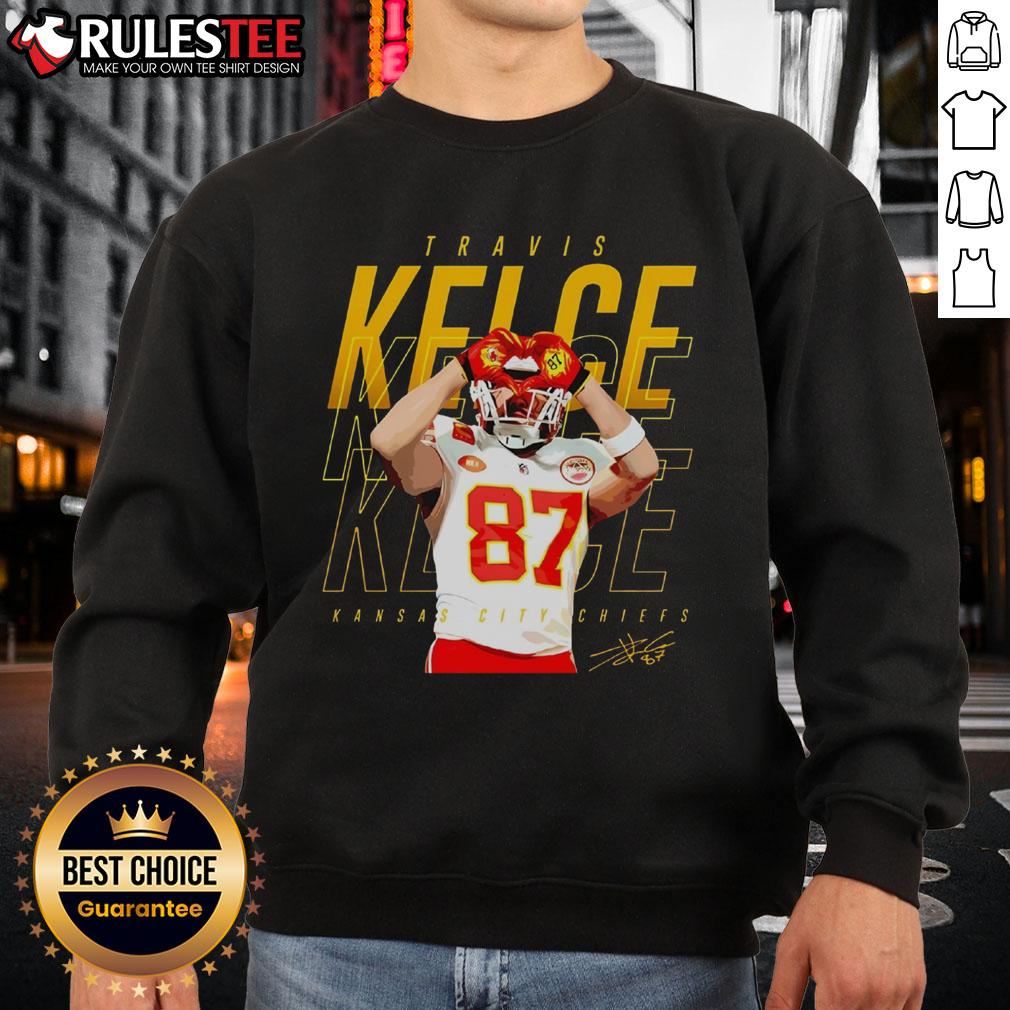 Hot Travis Kelce Kansas City Chiefs Heart T-Shirt - Image 5