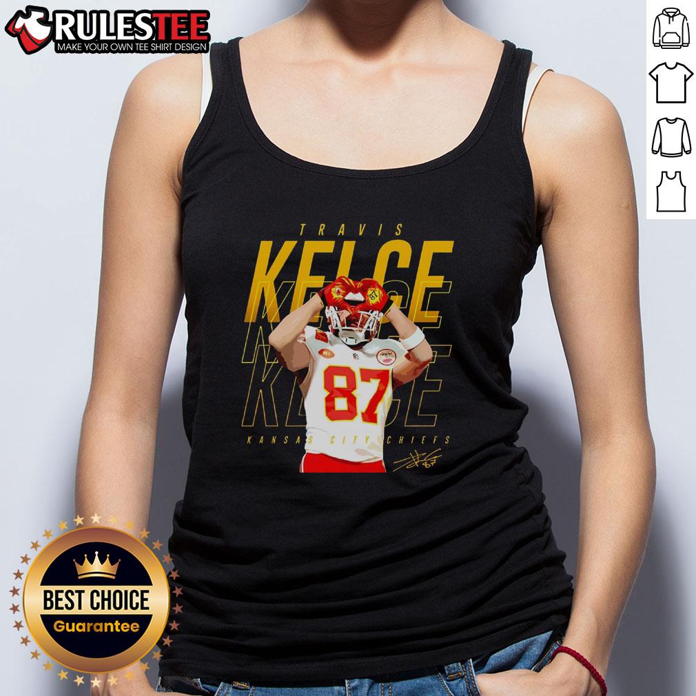 Hot Travis Kelce Kansas City Chiefs Heart T-Shirt - Image 4
